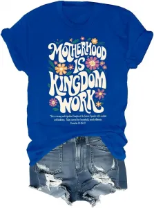 Футболка Motherhood is Kingdom Work для христианской мамы