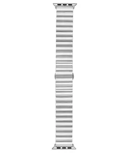 Серебристый браслет из нержавеющей стали со звеньями в виде перекладин для Apple Watch 42 мм (Series 10) и 38/40/41 мм WITHit