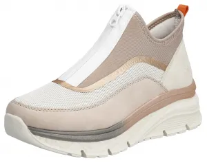 Ботинки женские Rieker на молнии, бежевый