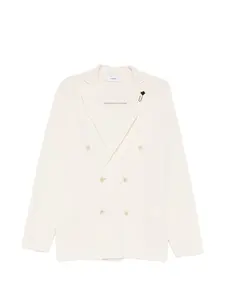 Двубортный пиджак Lardini, бежевый