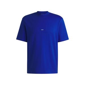 Футболка из хлопкового джерси с синей нашивкой-логотипом HUGO