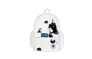 Полиэстеровый рюкзак унисекс белый Converse, Meowth Clan