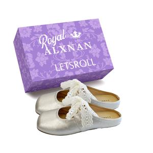 Alxnan Женские закрытые тапочки серебристые с коробкой, цвет Silver+Box