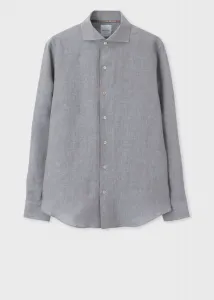 Цветная льняная повседневная рубашка