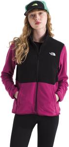 Женская кофта The North Face Glacier Fleece флисовая с застежкой-молнией, фуксия/черный