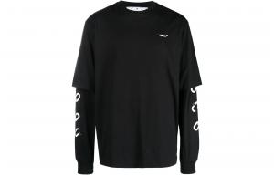 OFF WHITE Футболка с двойной цепью и стрелой OFF-WHITE, черный