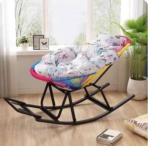 Fantasy Кресло-качалка xiaoyao третьего поколения с сиденьем из хлопка в сине-зеленый цветок, обновленная версия