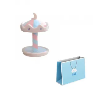 Cute Carousel Grain Display Stand Storage With Manual Rotation Doll Products Nodding Bud Bug