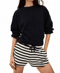 Финн полосатые шорты в черном натуральном Ba&sh