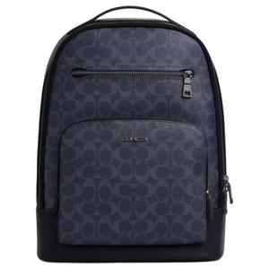 COACH Этан большой рюкзак из телячьей кожи мужской морской синий