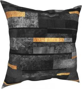 TMMLIJIPL Чехол для подушки декоративный квадратный черный золотой