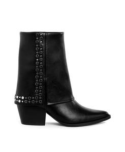 Ботинки Mariachi с заклепками и складным верхом London Rag, черный