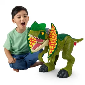 Детская фигурка Fisher Price Jurassic World Diloposaurus, зеленый