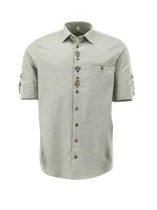 Традиционная рубашка Молира средне-зеленого цвета OS-Trachten