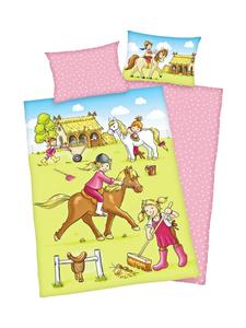 Комплект постельного белья из фланели, 2 предмета, 100x135 см, дизайн Пони-ферма, разные цвета Herding, 100x135 см