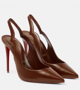 Кожаные туфли Nudes Hot Chick Christian Louboutin, коричневый