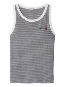 Miu Miu топ в рубчик из коллаборации с Petit Bateau, белый