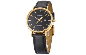 CASIO Часы Women's DRESS Black Watch, Black Dial with Black Strap