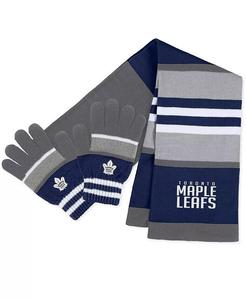 Женский комплект из перчаток и шарфа в полоску Toronto Maple Leafs Wear By Erin Andrews, мультиколор