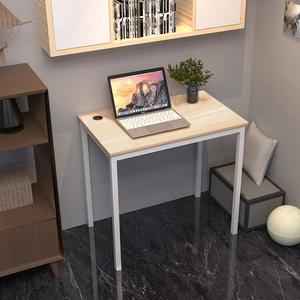 Компьютерный стол PSEAT 0.8 м, игровой для дома, офисный письменный, цвет клен + белые ножки