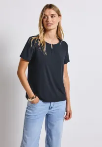 Футболка с вырезом в виде мит Street One, Blau