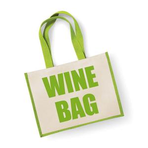 Большая джутовая сумка Мешок для вина Зеленая сумка 60 SECOND MAKEOVER, зеленый