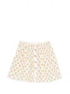 Юбка мини А-силуэта с цветочным принтом Maje, бежевый