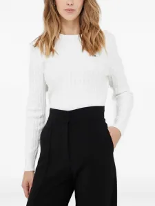 Свитер фактурной вязки с логотипом Gant, белый