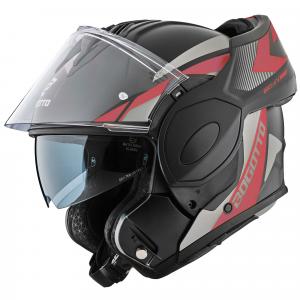 Шлем Bogotto fs-x600 atyr, Black Matt/Grey/Red