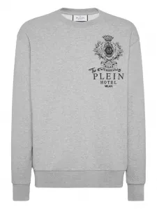 Толстовка с логотипом Philipp Plein, серый