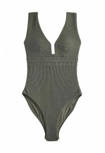 Купальник Next SPOT PLUNGE, Khaki Green Glitter/Khaki