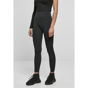 Леггинсы Urban Classics High-Waisted Biker Tech Mesh, черный