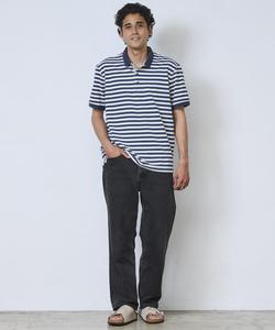 Рубашка-поло Casco Bay Rugged, короткий рукав, в полоску, стандартный американский крой.