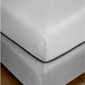 Простыня на резинке фланелевая, хлопок, теплая, , 90x200 100x200, серебристая, 11 Bierbaum