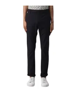 Узкие черные хлопковые брюки для отдыха Dondup, черный