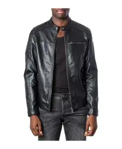 Мотоциклетная куртка из искусственной кожи Jack & Jones, черный