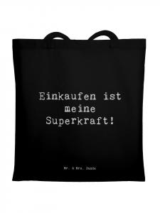 Mr. & Mrs. Panda Джутовая сумка с надписью, сумка для покупок с надписью черного цвета