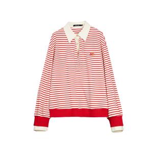 ELLE Свитшот Women's Stripes Lapel Moderate Regular