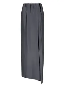 Шелковая юбка макси Giorgio Armani, серый