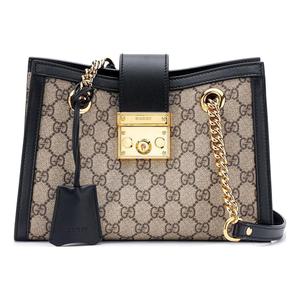 Сумка padlock small gg shoulder bag 'beige black' Gucci, бежевый
