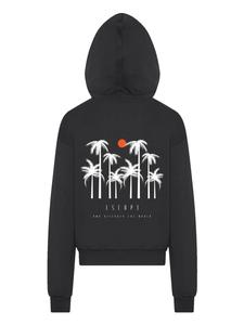 Ультратяжелая толстовка с капюшоном Escape Discover the World Palm Trees в черном цвете F4NT4STIC
