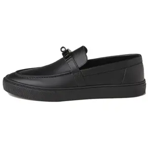 HERMES Лоферы Game Loafers мужские черные
