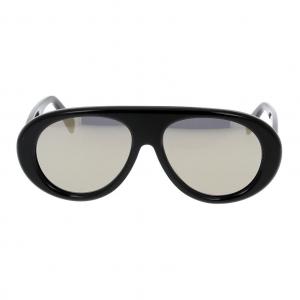 Ацетатные овальные солнцезащитные очки женские черные CELINE