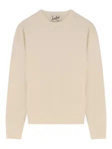 Свитер с вышитым логотипом Sorbonne Mc2 Saint Barth, светло-бежевый