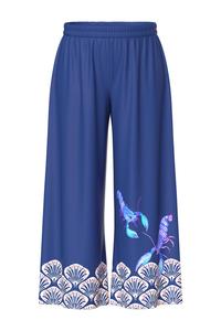 Тканевые брюки Ulla Popken Wide leg Pants, цвет indigo/aqua/dark blue