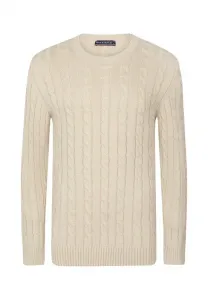 Джемпер с длинными рукавами и кабельным плетением Felix Hardy, Beige
