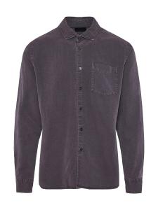 Рубашка на пуговицах классического кроя Funky Buddha, серый