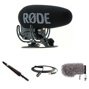 Комплект микрофона-пушки RODE VideoMic Pro+ для крепления на камеру с микро-трубой, ветрозащитой и удлинительным кабелем