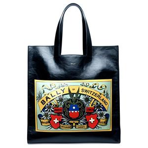 BALLY Сумка из телячьей кожи, шоппер, сумка через плечо, женская сумка Regular мужская Black