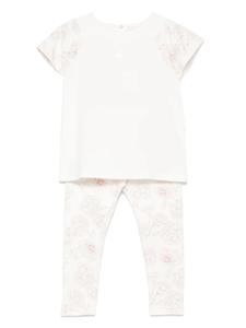 Комплект из топа и брюк с цветочным принтом Patachou, розовый